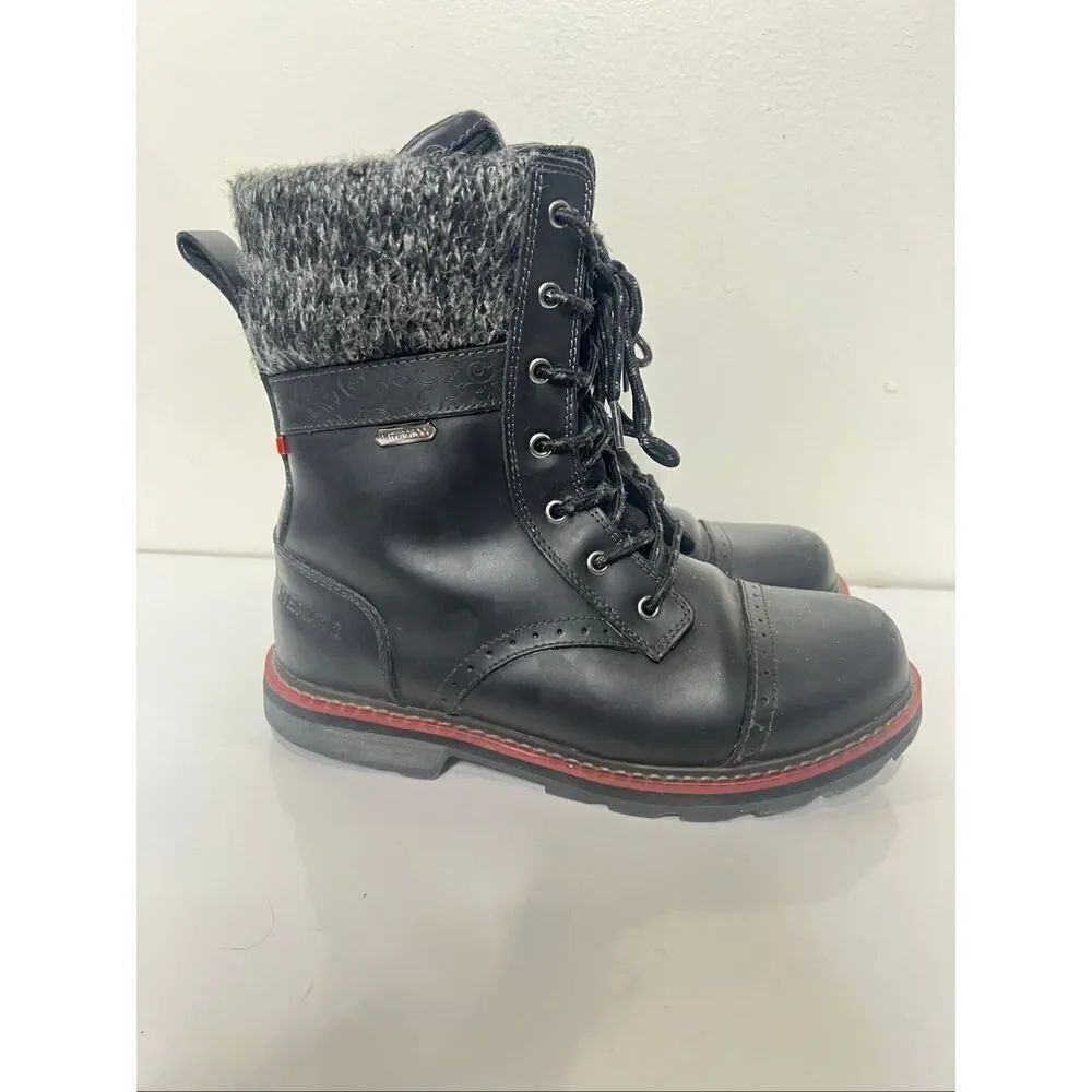 NexGrip Ice Ruby 3.0 Waterproof Boots Black Sz 8 Ice Melt Leather